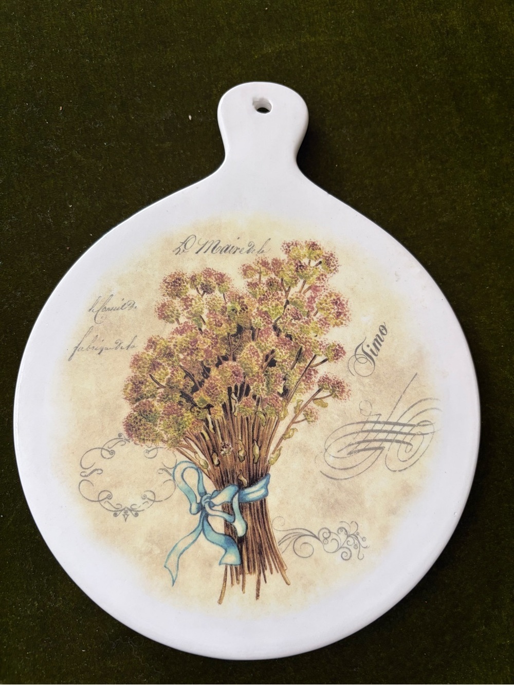 Effetti Rosema Trivet Hot Plate Server Italy Ceramic Handmade Cute Kitchen Decor